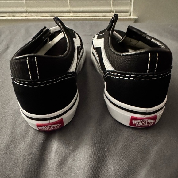 Vans Kids Black and White Classic Sneakers - Picture 4 of 10